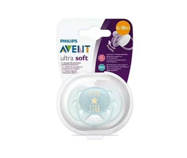 Chupete Ultra Soft 6 a 18 Meses x 1 unidad Avent Little Star Chupete Ultra Soft 6 a 18 Meses x 1 unidad Avent Little Star