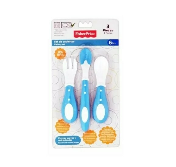 Set Primeros Cubiertos Bebé Fisher Price Cuchara Tenedor Soft Set Primeros Cubiertos Bebé Fisher Price Cuchara Tenedor Soft