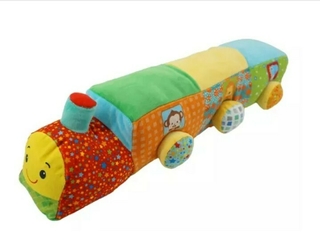 Espectacular Tren De Peluche Con Sonajero Ruido D Papel 56cm
