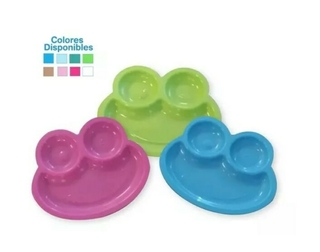 Plato Con Divisiones Bebe Sapito De Plastico Dispita 10681