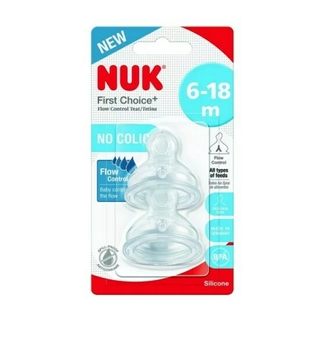 Set De 2 Tetinas Nuk First Choice Flujo Variable 6-18 Meses