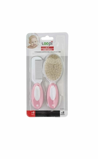 Set De Peine Y Cepillo De Cerdas Naturales Loopi 8723 Love