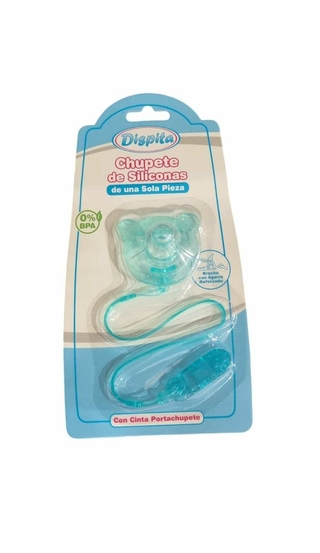 Chupete De Silicona + Portachupete Incluido Dispita 11157
