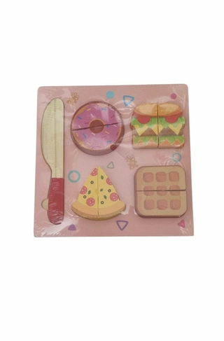 Juego Cocina Bandeja Tabla de comida Con Velcro Y Cuchillo