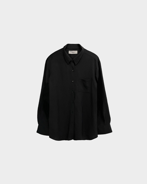 Camisa crepe negra - comprar online