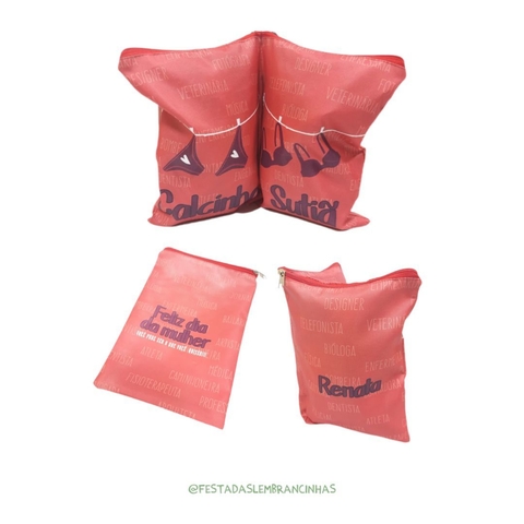 Nécessaire Calcinha e Sutiã - Lembrancinha ou Brinde para o dia da Mulher
