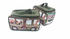 Nécessaire estojo Jurassic Park ônibus lembrancinha para festa infantil na internet