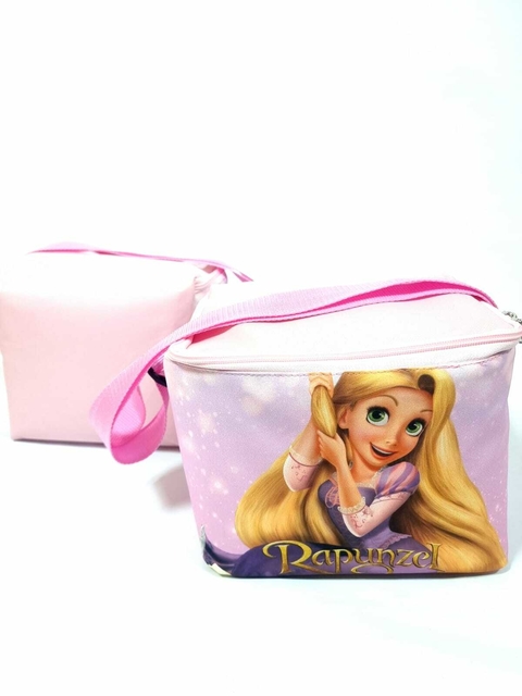 Bolsa térmica no tema Rapunzel lembrancinha