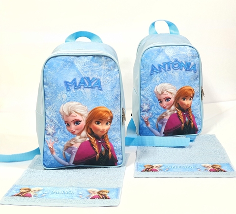 Kit Mochila com Toalhinha no tema Frozen para lembrancinha
