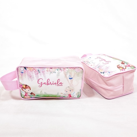 Nécessaire estojo no tema Jardim das fadas lembrancinha