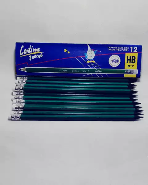 Caja de Lapiz negro con Goma x12