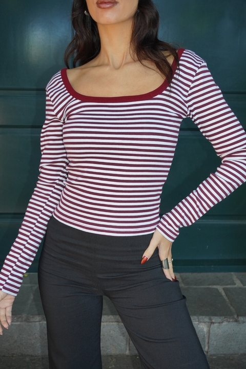 1121 REM JAQUELINE RAY. RIB PESADO RAYADO CON LYCRA - comprar online