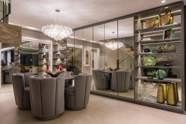 Poltrona Veludo Cinza