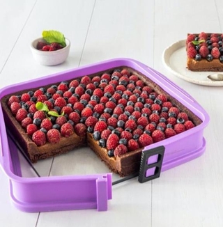 Molde Silicona Cuadrado Desmontable con Base de Vidrio - Sil Home