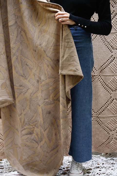 Maxi Lenço 100% Lã - Eucalipto Medium