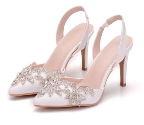 Sapato noiva strass frente