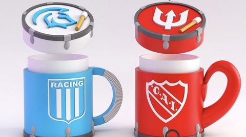 Tazas independiente y racing