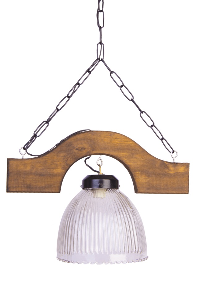 COLGANTE DE MADERA CAPILLA DE 1 LUZ con tulipa de 20cm COLGANTE DE MADERA CAPILLA DE 1 LUZ con tulipa de 20cm