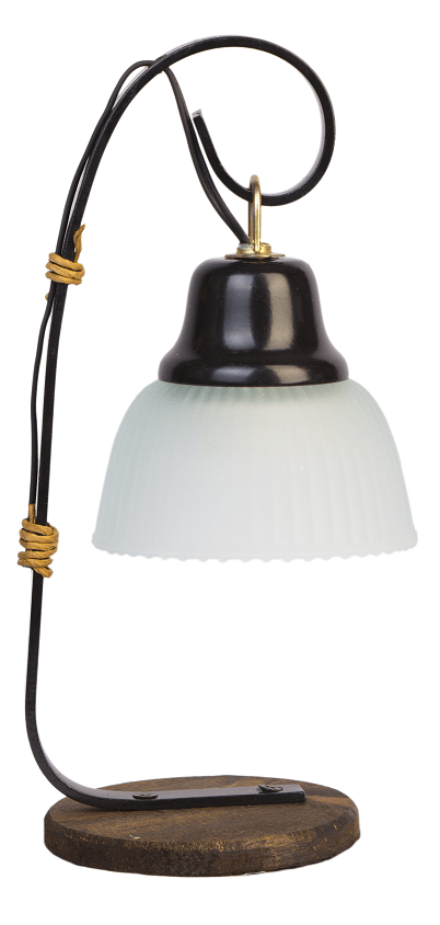 VELADOR BASE REDONDA DE MADERA con tulipa de spot VELADOR BASE REDONDA DE MADERA con tulipa de spot