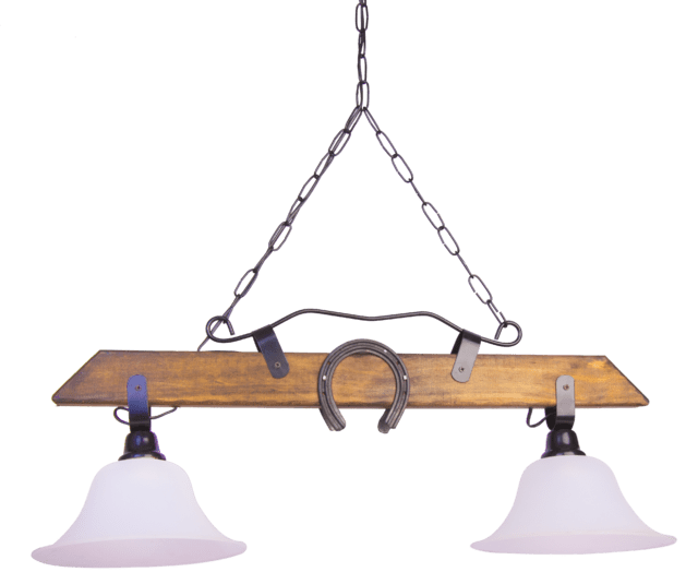 COLGANTES MADERA 2 LUCES RECTO CON HERRADURAS y tulipas tipo campana party de 25cm COLGANTES MADERA 2 LUCES RECTO CON HERRADURAS y tulipas tipo campana party de 25cm