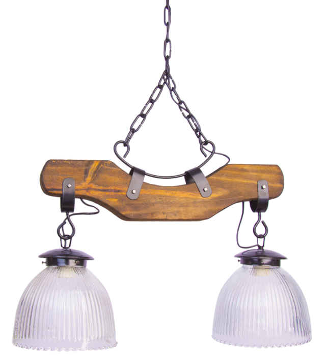 COLGANTE ESTILO CAMPO 2 LUCES INVERTIDO con tulipas de 20cm COLGANTE ESTILO CAMPO 2 LUCES INVERTIDO con tulipas de 20cm