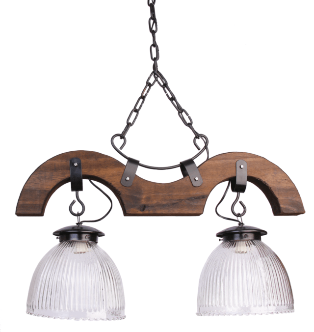 COLGANTE MADERA 2 LUCES CAPILLA CON HERRAJES y tulipas de 20cm COLGANTE MADERA 2 LUCES CAPILLA CON HERRAJES y tulipas de 20cm