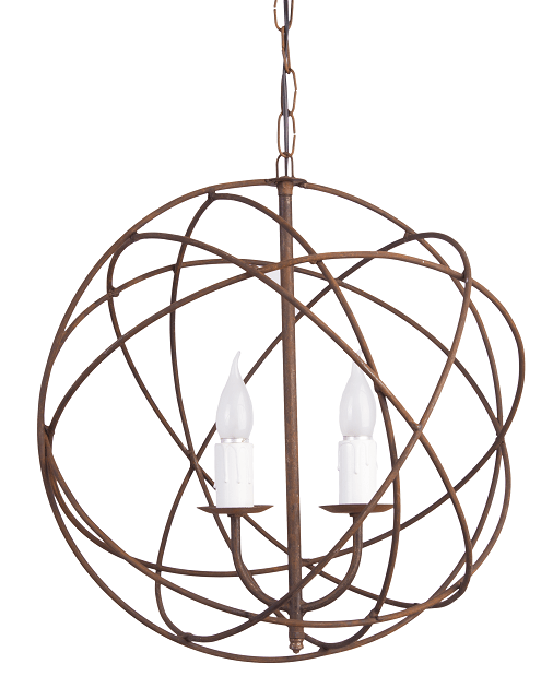 COLGANTE ESFERA de 50 cm aprox.con hierro de 6mm 2 luces con portalamparas velas COLGANTE ESFERA de 50 cm aprox.con hierro de 6mm 2 luces con portalamparas velas
