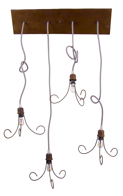 COLGANTE RULO 4 L. con cable textil y lamparas incluidas!! COLGANTE RULO 4 L. con cable textil y lamparas incluidas!!