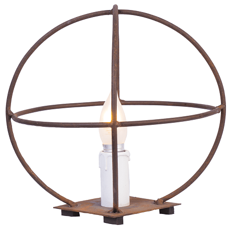 VELADOR RETRO CON ESFERA DE 25 CM CON PORTALAMPARA VELA VELADOR RETRO CON ESFERA DE 25 CM CON PORTALAMPARA VELA