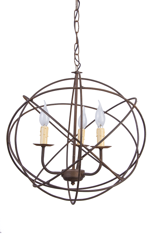 COLGANTE ESFERA, NUCLEO 3 L. CON PORTALAMPARAS VELAS COLGANTE ESFERA, NUCLEO 3 L. CON PORTALAMPARAS VELAS