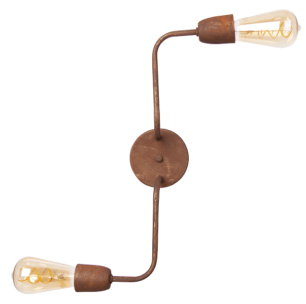 PLAFON / APLIQUE 2 L. LUIGI OXIDADO PLAFON / APLIQUE 2 L. LUIGI OXIDADO