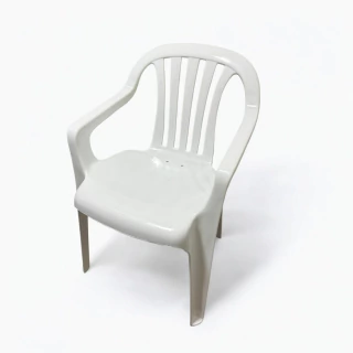 Silla plástica reforzada blanca apilable - comprar online