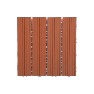 Baldosa encastrable ranurada de pvc 30 x 30 cm MARRON - comprar online