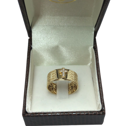 Anel Com Oração do Pai Nosso em ouro 18kl/750 - comprar online