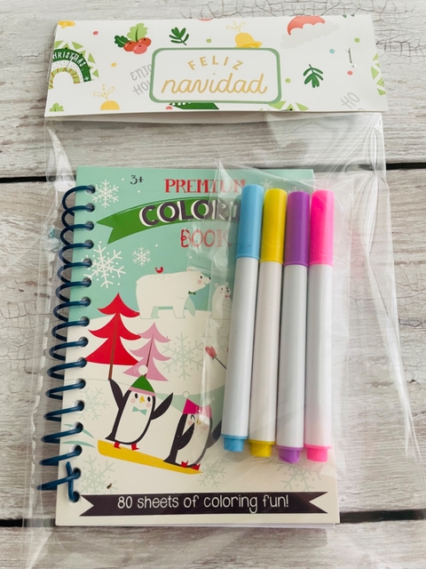 Librito navideño para colorear (muñeco nieve)