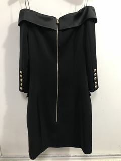 OFF SHOULDER DOUBLE BREASTED DRESS - online store