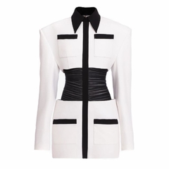 RUCHED BLACK + WHITE DRESS on internet