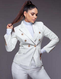 LEATHER BUTTON BLAZER - online store