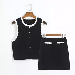 DENVA KNIT TOP AND MINI SKIRT TWO PIECE SET - buy online