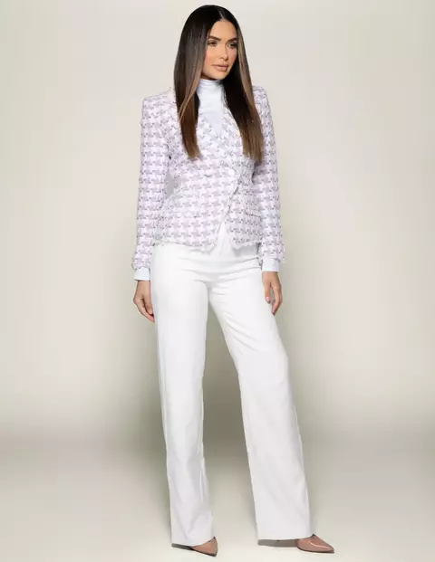 TWEED PASTEL HOUNDSTOOTH BLAZER - PURPLE - buy online