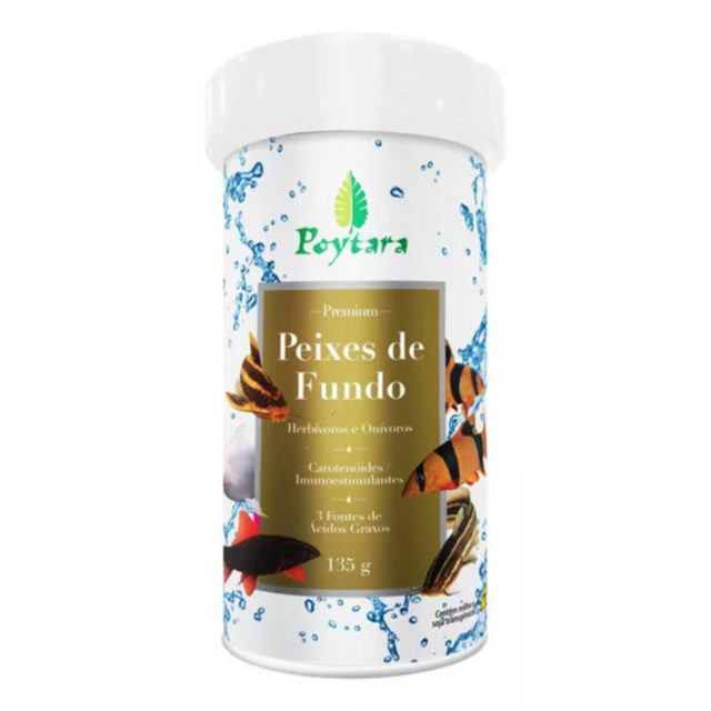 Ração Poytara Peixes de Fundo 135g Ração Poytara Peixes de Fundo 135g