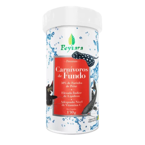 Ração Poytara Carnívoros de Fundo 130g