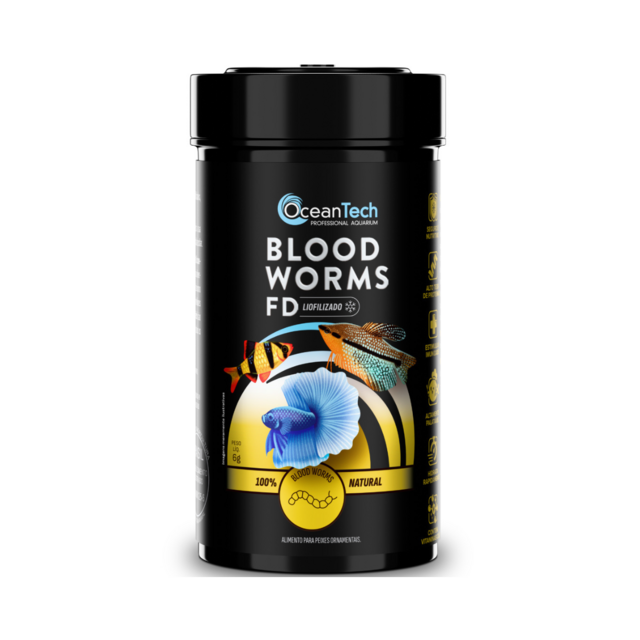 Ração Ocean Tech Blood Worms FD 12g Ração Ocean Tech Blood Worms FD 12g