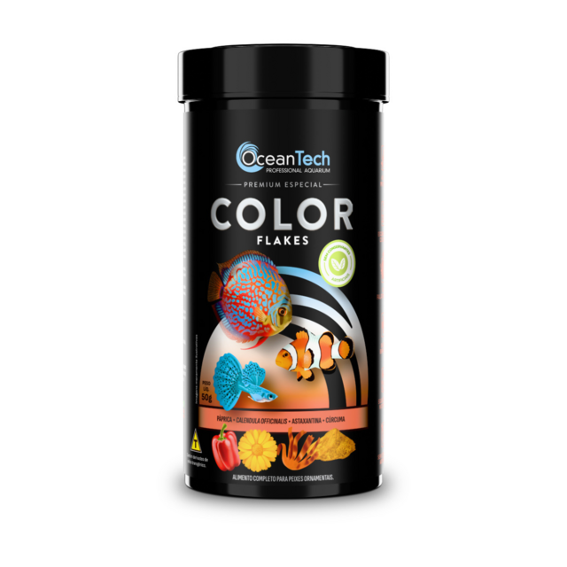 Ração Ocean Tech Color Flakes 50g Ração Ocean Tech Color Flakes 50g