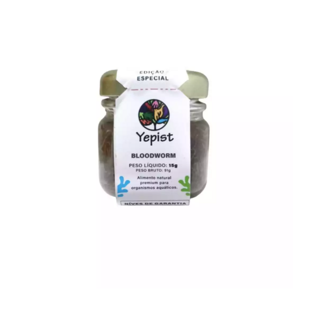Alimento para Peixes Yepist Bloodworm em Conserva 15g Alimento para Peixes Yepist Bloodworm em Conserva 15g