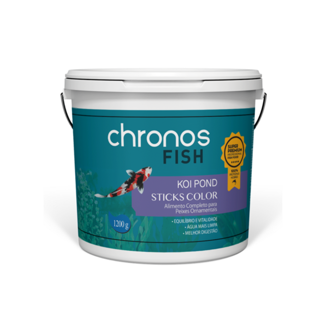 Ração Chronos Fish Koi Pond Stiks Color 1,200g Ração Chronos Fish Koi Pond Stiks Color 1,200g