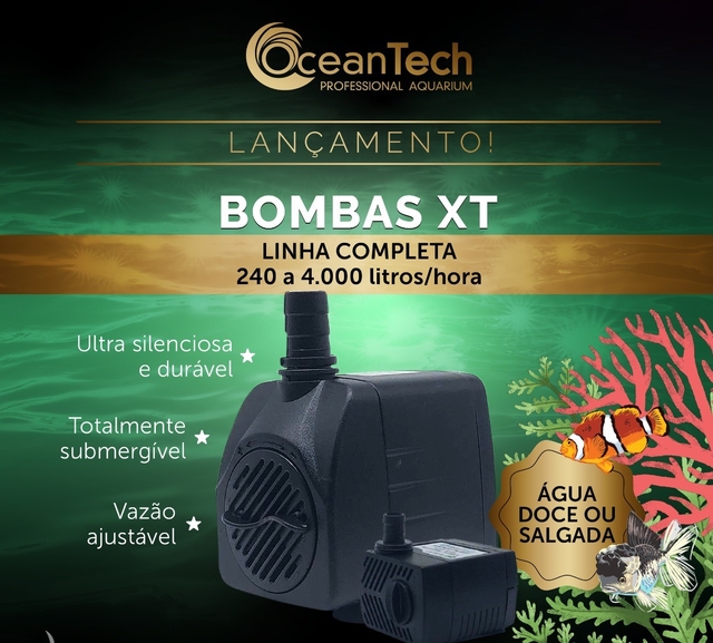 Bomba Submersa Ocean Tech XT3000 - 3000 L/H - 220V Bomba Submersa Ocean Tech XT3000 - 3000 L/H - 220V