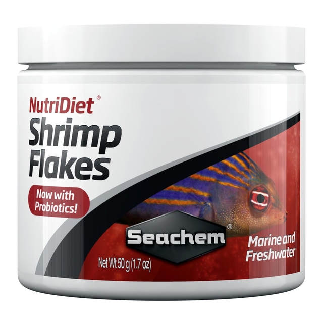 Ração Seachem Nutridiet Shrimp Flakes Plus Probiotics 50g Ração Seachem Nutridiet Shrimp Flakes Plus Probiotics 50g