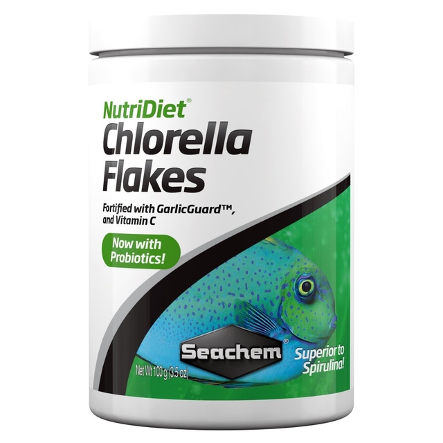 Ração Seachem Nutridiet Chlorella Flakes Probiotics 100g Ração Seachem Nutridiet Chlorella Flakes Probiotics 100g