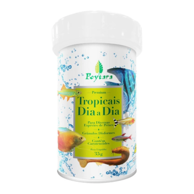 Ração Poytara Tropicais Dia a Dia - Granulada 35g Ração Poytara Tropicais Dia a Dia - Granulada 35g